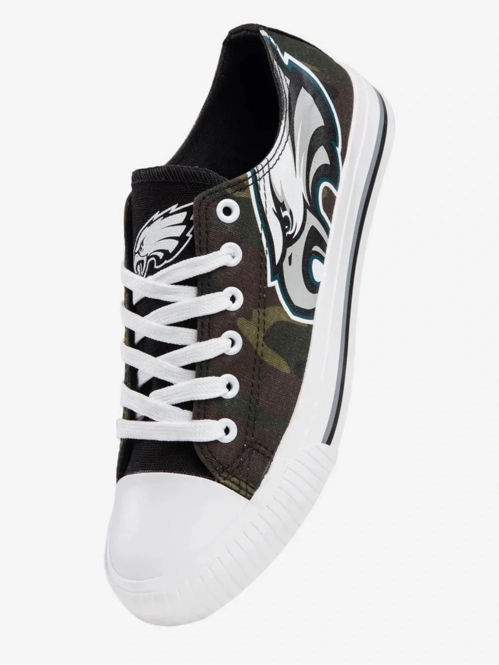 FOCO Philadelphia Eagles Camo Low Top Canvas Sneakers Women’s Size 7 NFL Shoes